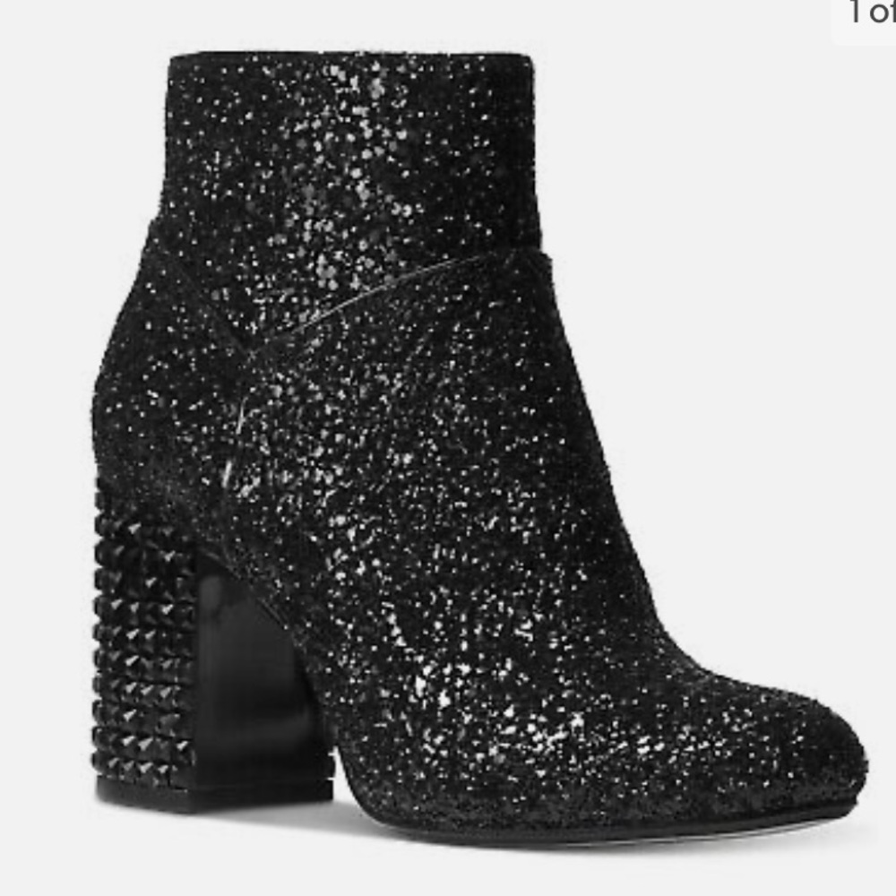 Michael Kors Arabella Black sparkle boots